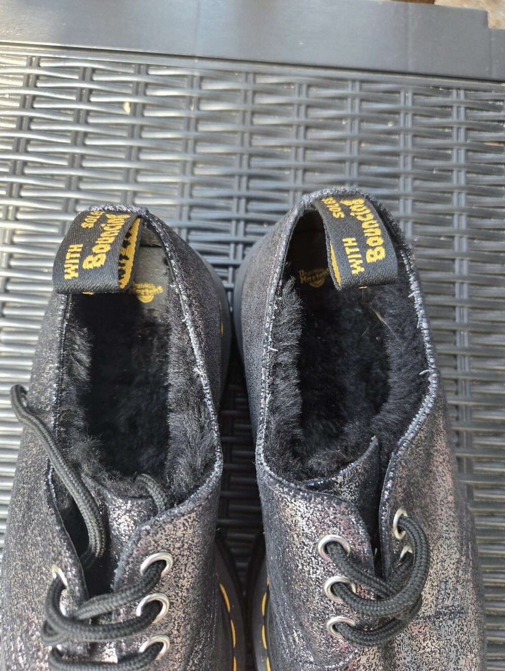 NEW! Dr Martens Platform 1461 3 Eye Metallic Oxfords Womens Size 8 - Picture 11 of 16